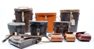 COLLECTION OF 10X ASSORTED VINTAGE BINOCULAR CASES
