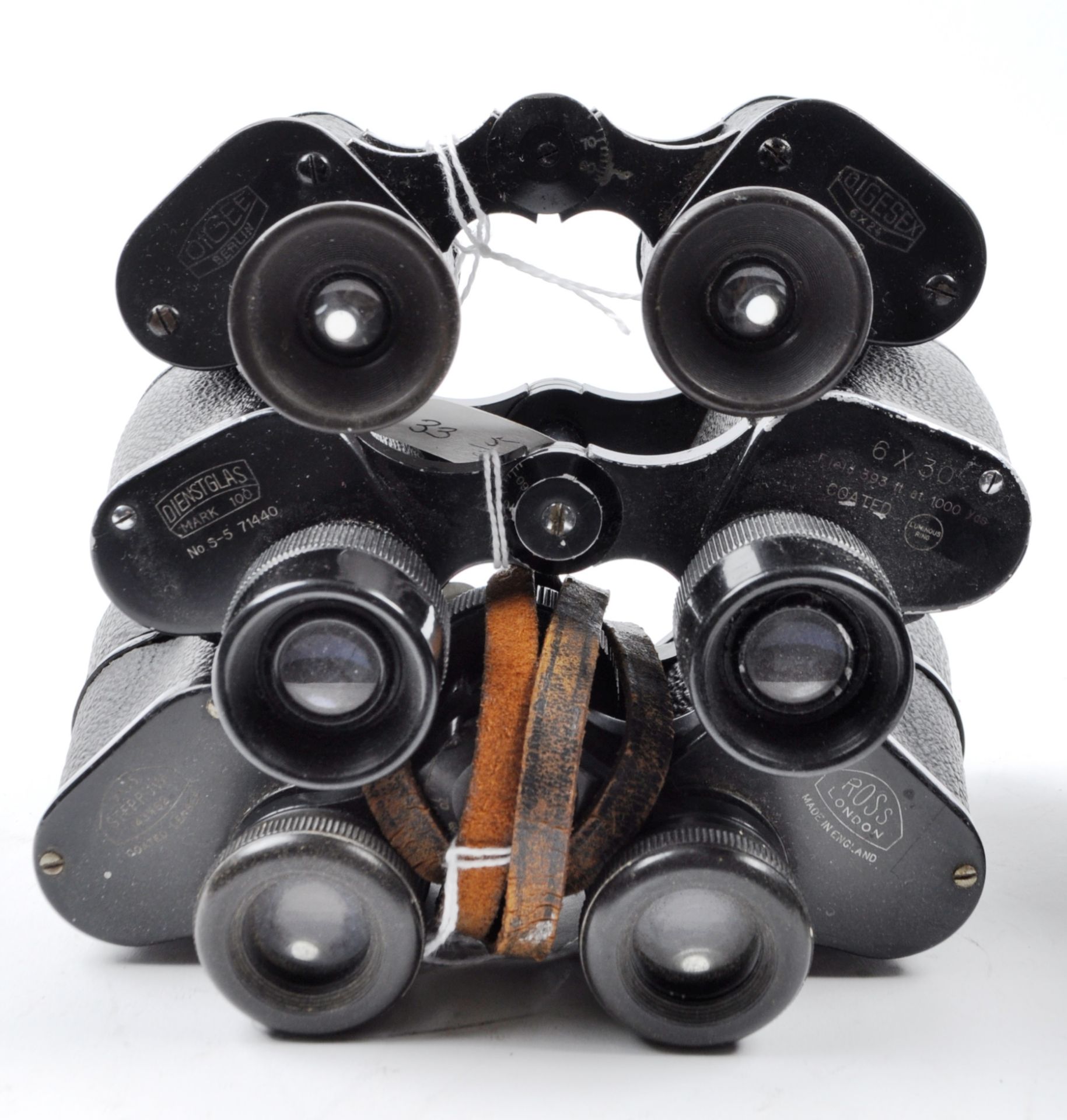 COLLECTION OF ASSORTED BINOCULARS INCLUDING MILITARY ISSUE - Image 3 of 5
