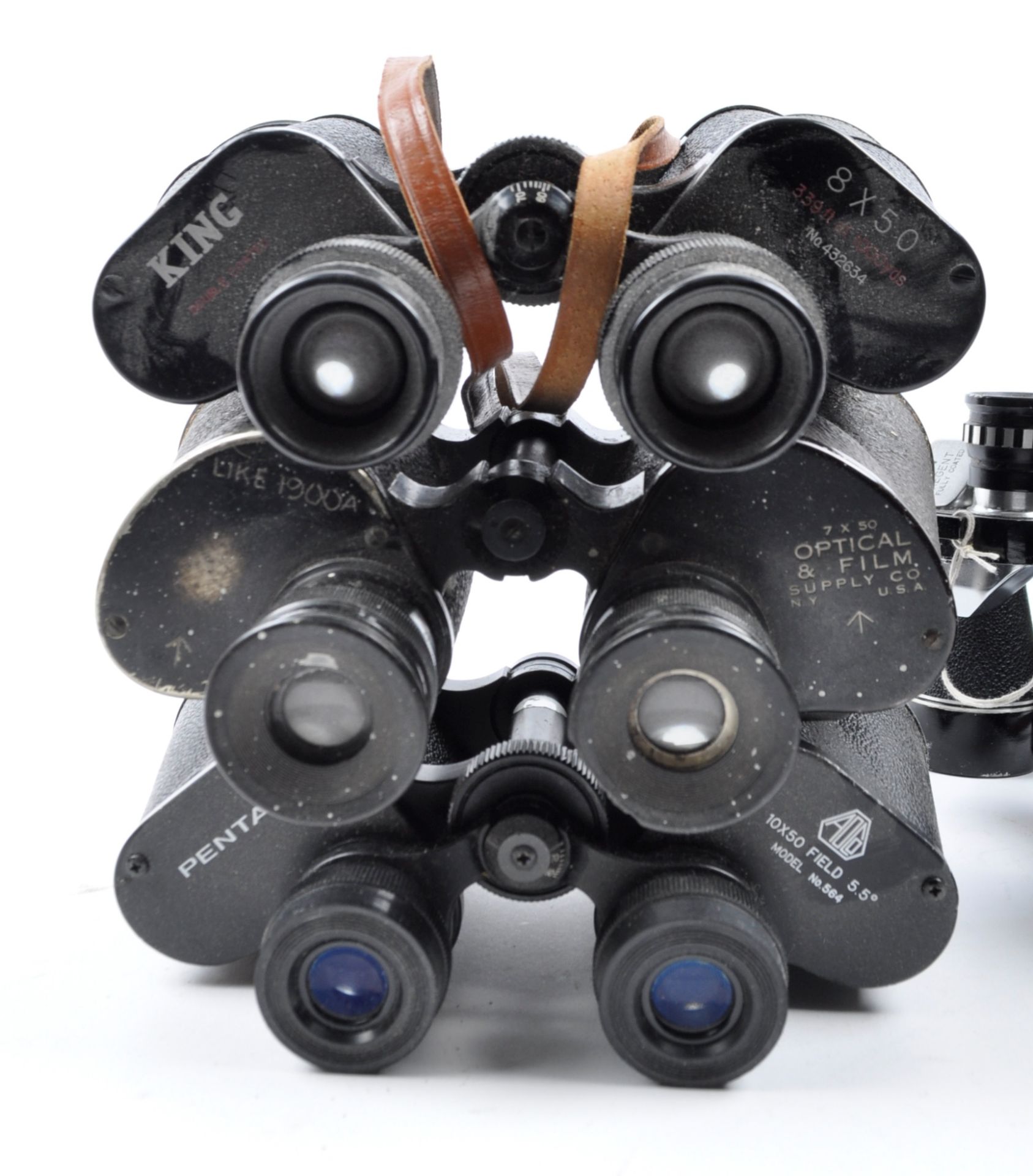COLLECTION OF 7 X ASSORTED VINTAGE BINOCULARS - Image 3 of 5