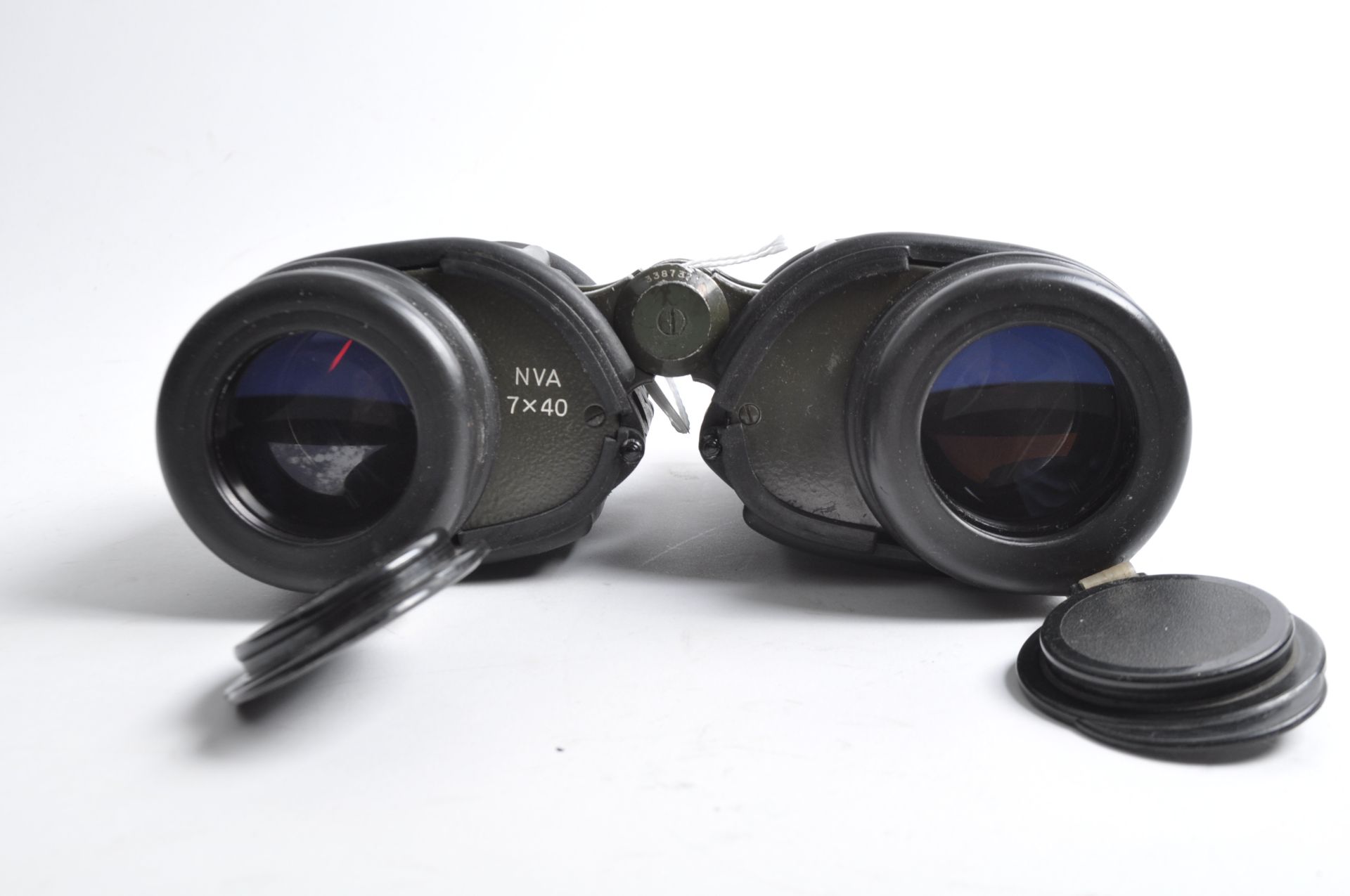 CARL ZEISS JENA NVA 7 X 40 EAST GERMAN MILITARY BINOCULARS - Image 4 of 5