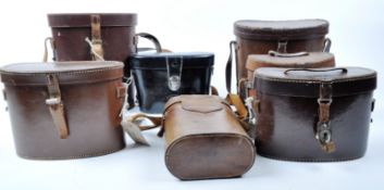 COLLECTION OF ASSORTED LEATHER BINOCULAR CASES