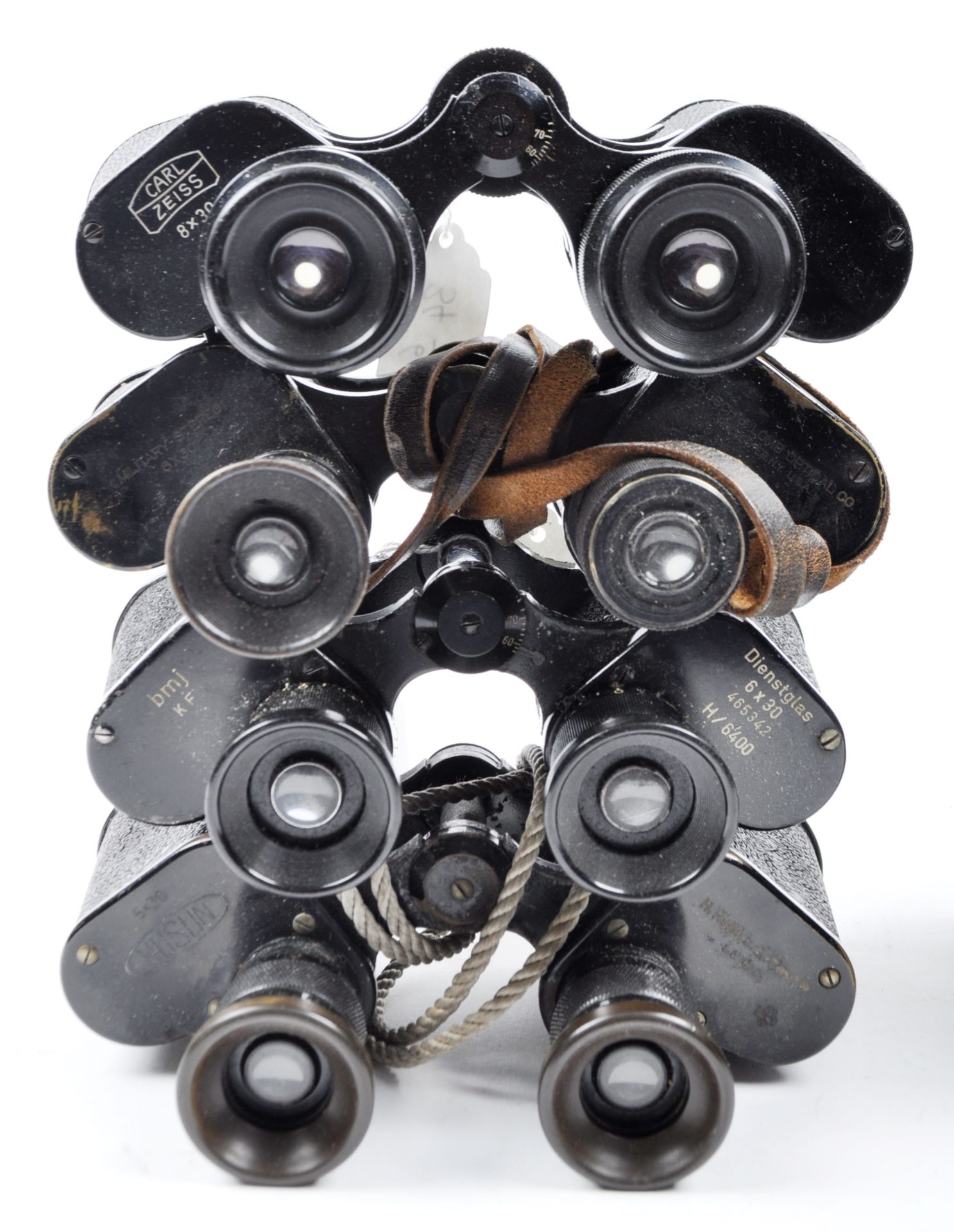 COLLECTION OF ASSORTED VINTAGE BINOCULARS INCLUDING MILITARY ISSUE - Image 3 of 5