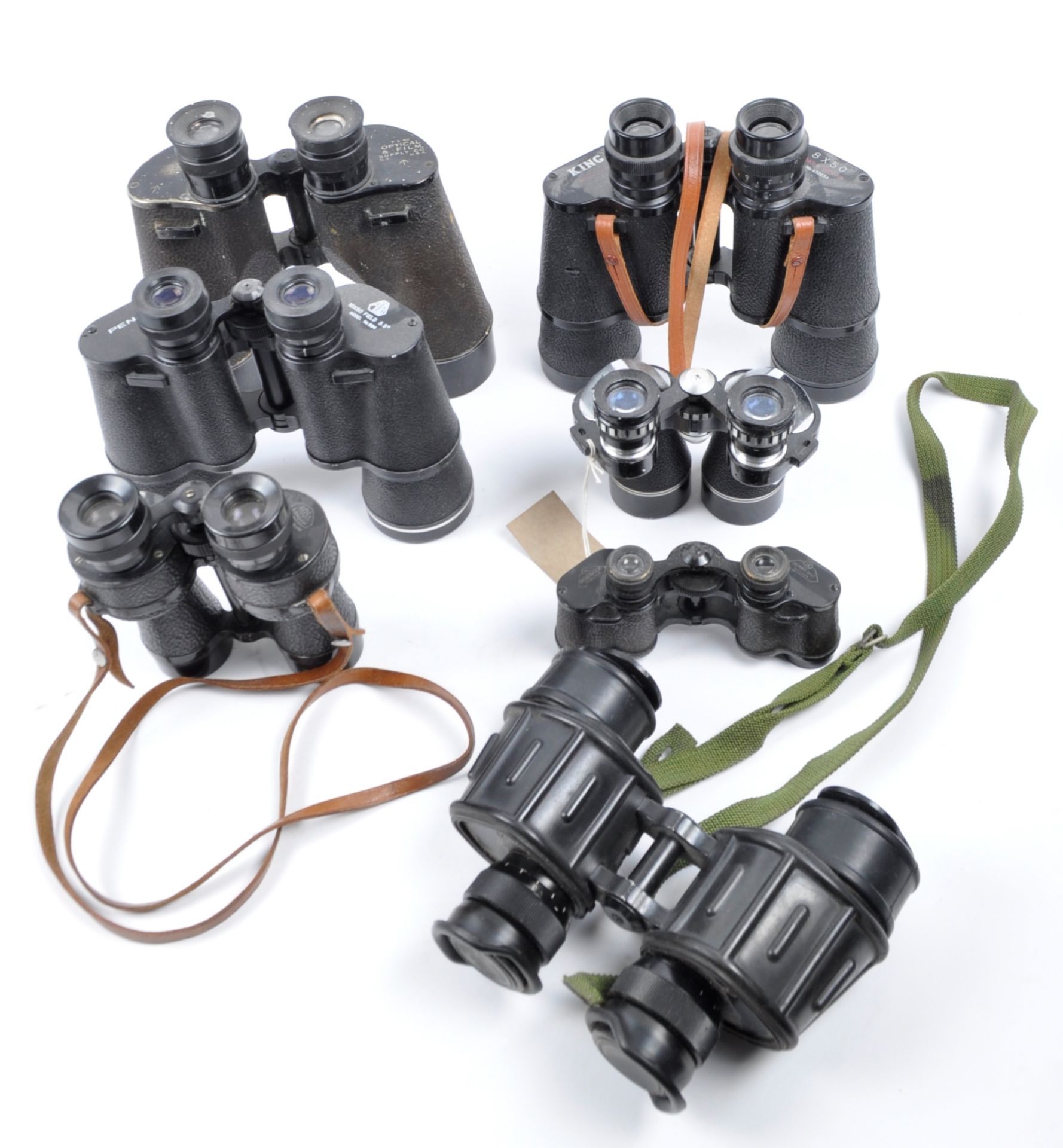 COLLECTION OF 7 X ASSORTED VINTAGE BINOCULARS - Image 2 of 5