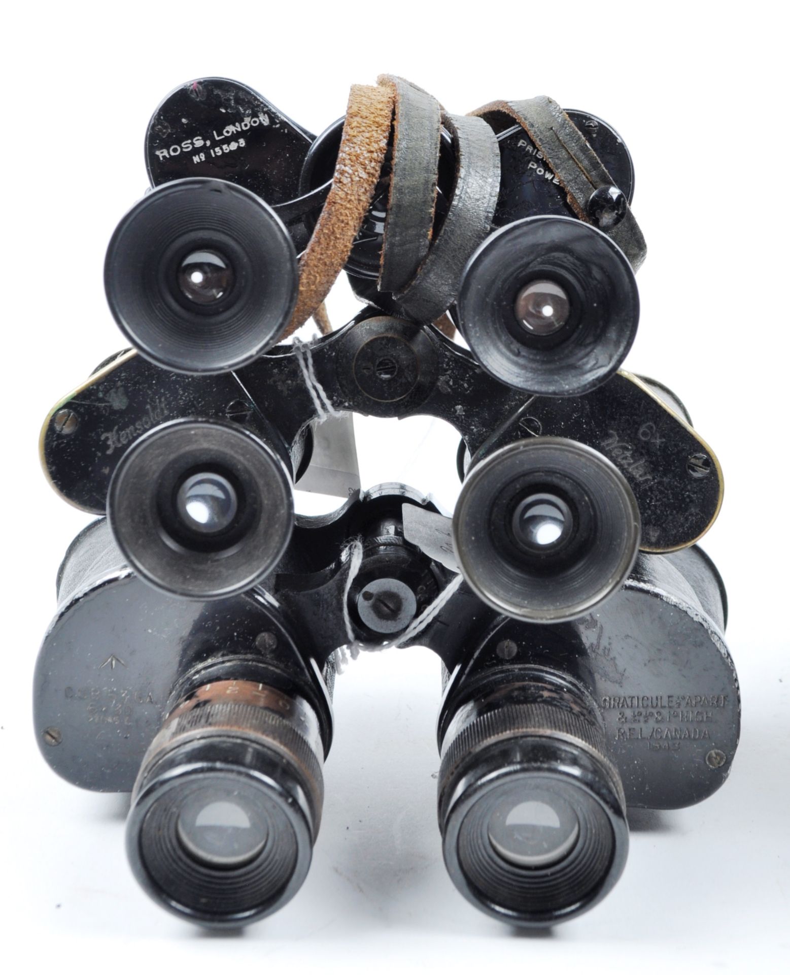 COLLECTION OF ASSORTED VINTAGE MILITARY & CIVILIAN BINOCULARS - Image 3 of 5