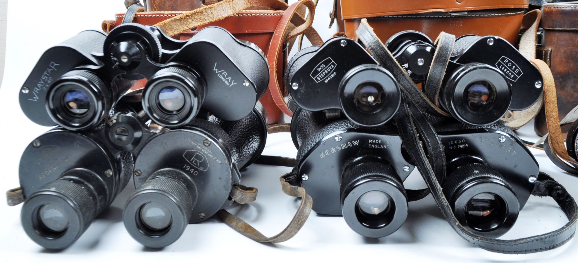 COLLECTION OF 9 X ASSORTED VINTAGE CASED BINOCULARS INCLUDING MILITARY ISSUE - Image 3 of 5