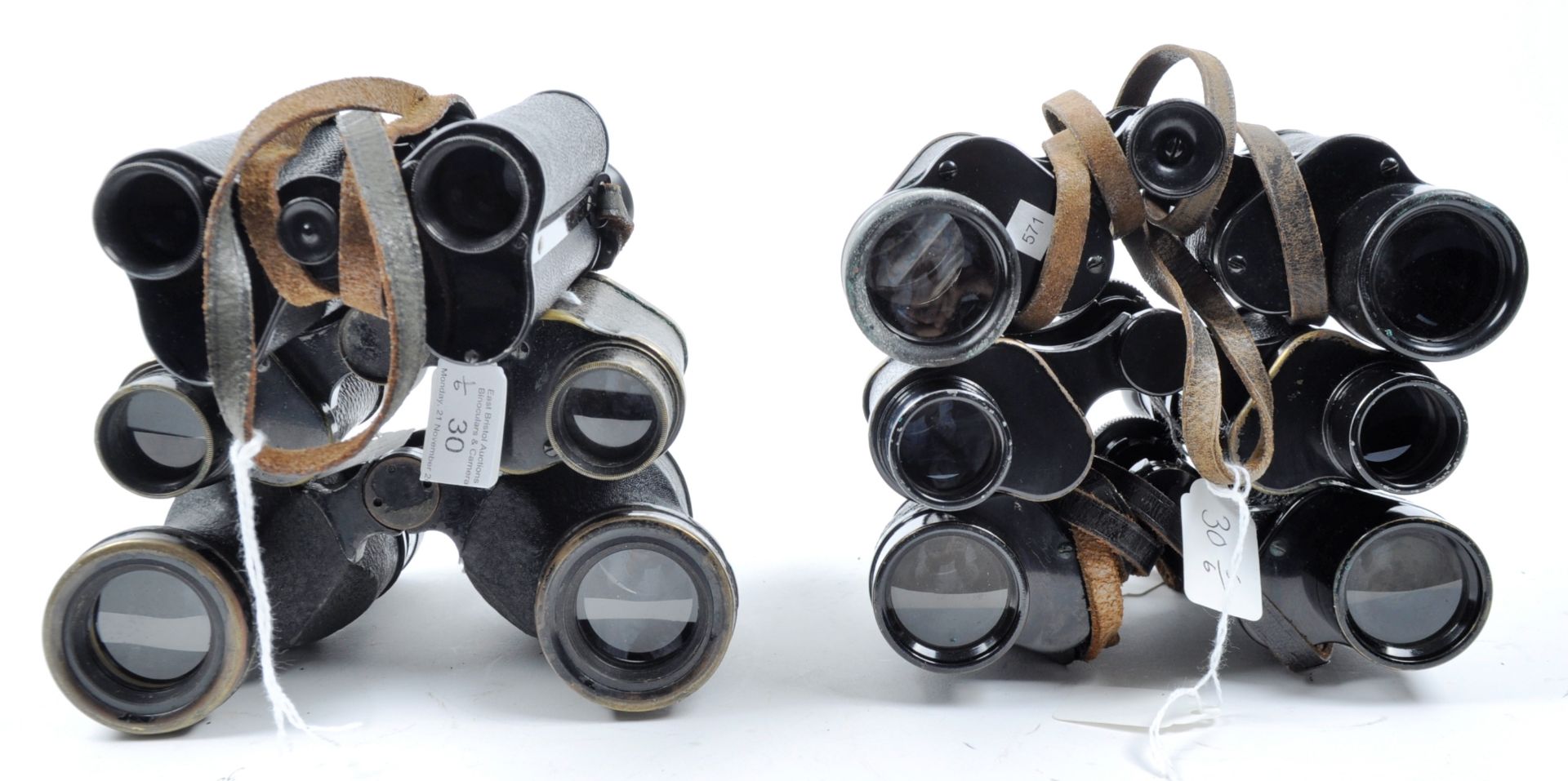 COLLECTION OF ASSORTED VINTAGE MILITARY & CIVILIAN BINOCULARS - Image 5 of 5