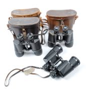 COLLECTION OF ASSORTED CASED VINTAGE 10X50 BINOCULARS