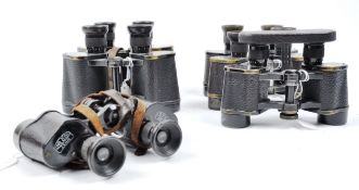 COLLECTION OF VINTAGE CARL ZEISS BINOCULARS INCLUDING MILITARY ISSUE
