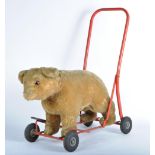 VINTAGE PEDIGREE / TRIANG RIDE ALONG PUSH ALONG BEAR