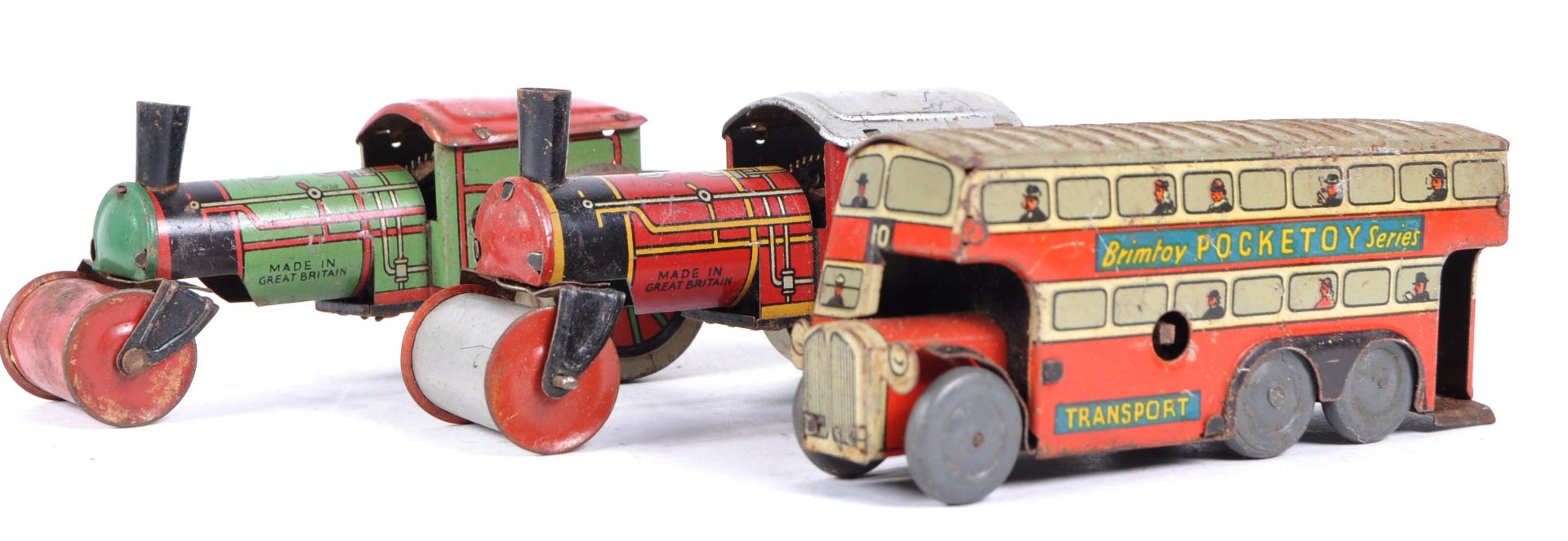 COLLECTION OF VINTAGE BRIMTOY POCKET SERIES CLOCKWORK MODELS