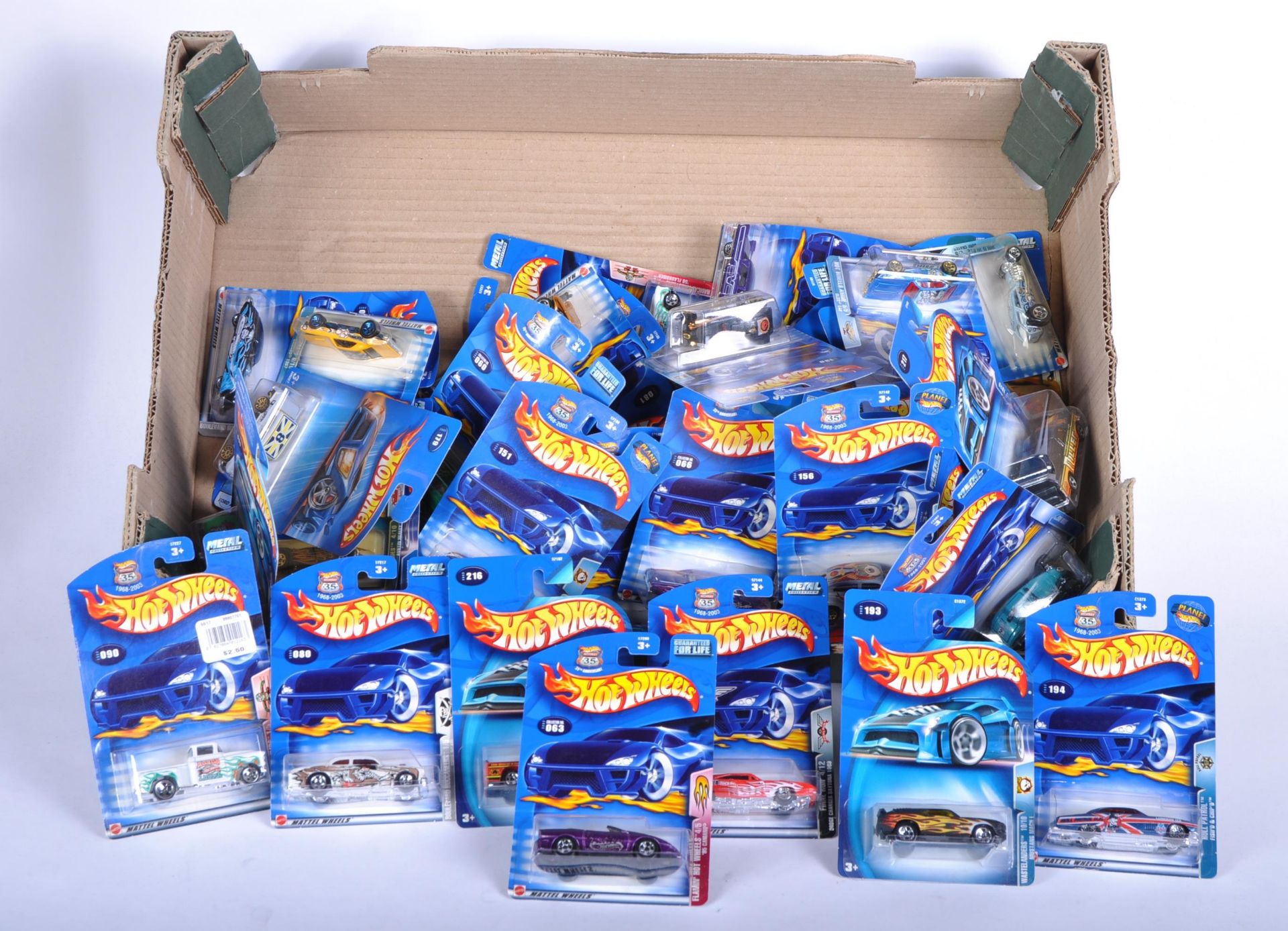COLLECTION OF ASSORTED CARDED MATTEL HOT WHEELS DIECAST MODELS