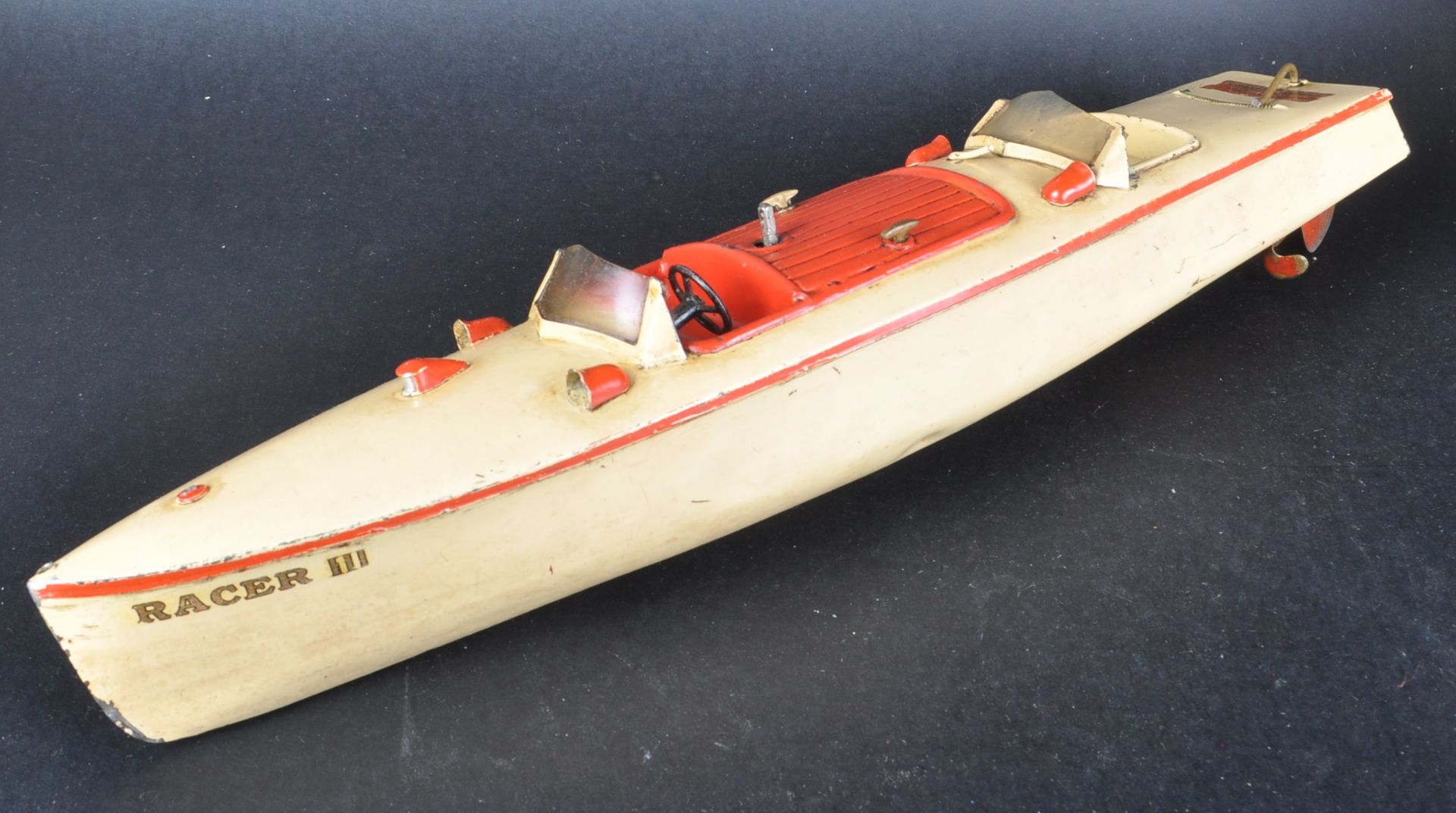 VINTAGE HORNBY TINPLATE CLOCKWORK SPEEDBOAT