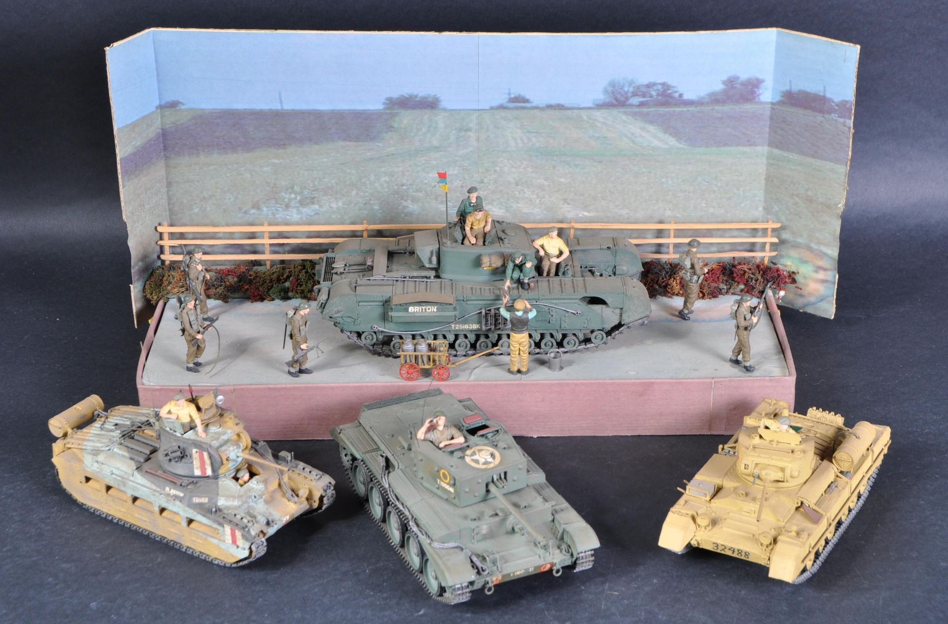 COLLECTION OF VINTAGE SECOND WORLD WAR RELATED MODEL TANKS