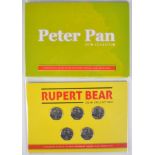 COINS - ISLE OF MAN - PETER PAN & RUPERT BEAR COIN COLLECTION SETS