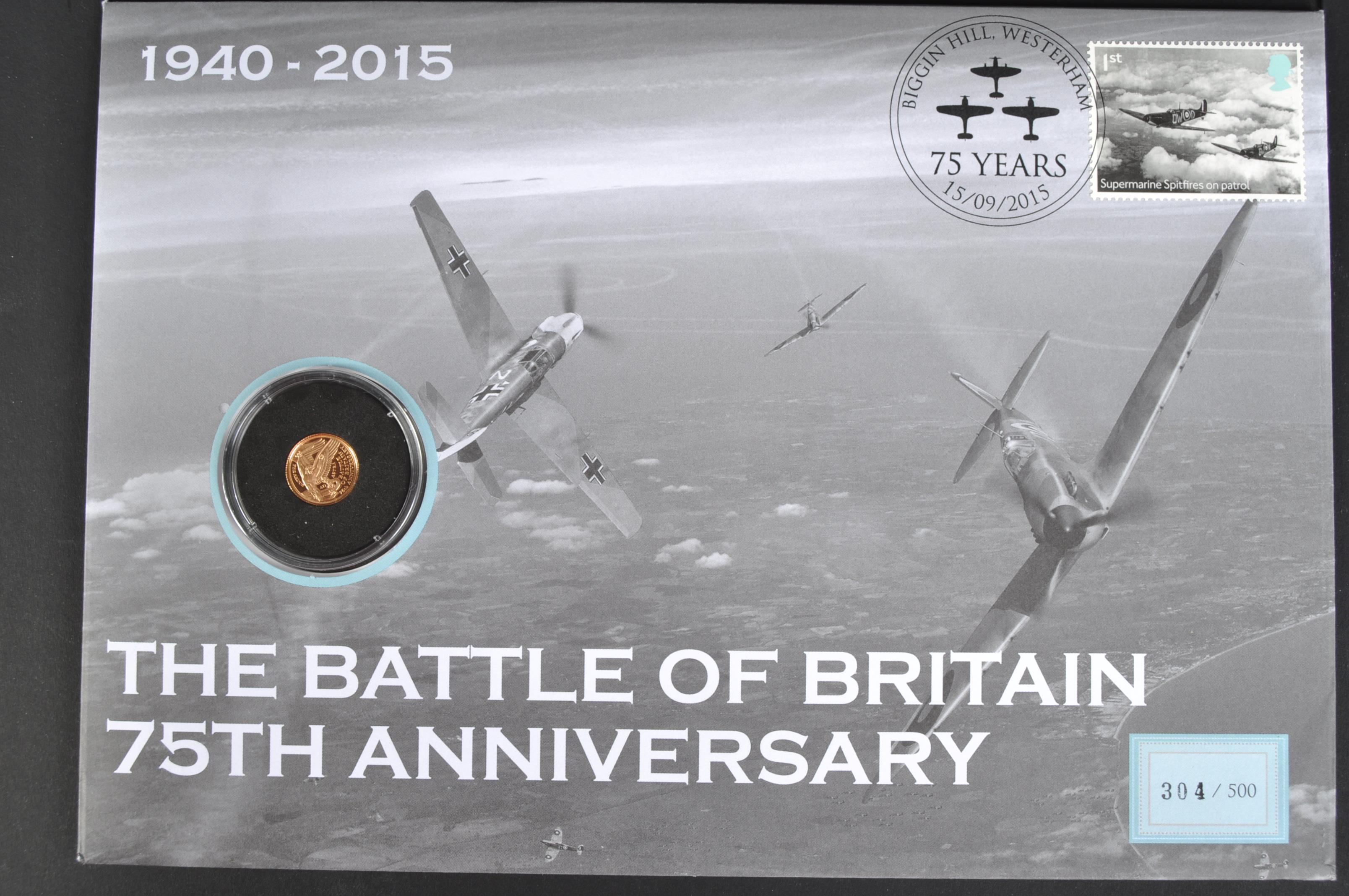 COINS / STAMPS - BATTLE OF BRITAIN 75TH ANNIVERSARY SOVEREIGN COVER - Image 3 of 5