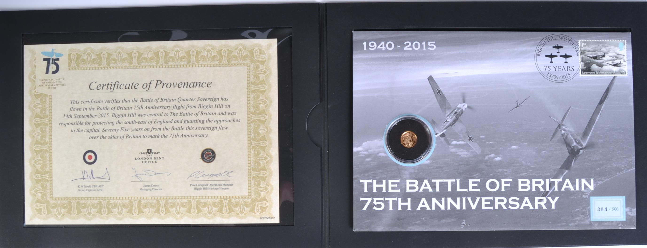 COINS / STAMPS - BATTLE OF BRITAIN 75TH ANNIVERSARY SOVEREIGN COVER - Image 2 of 5