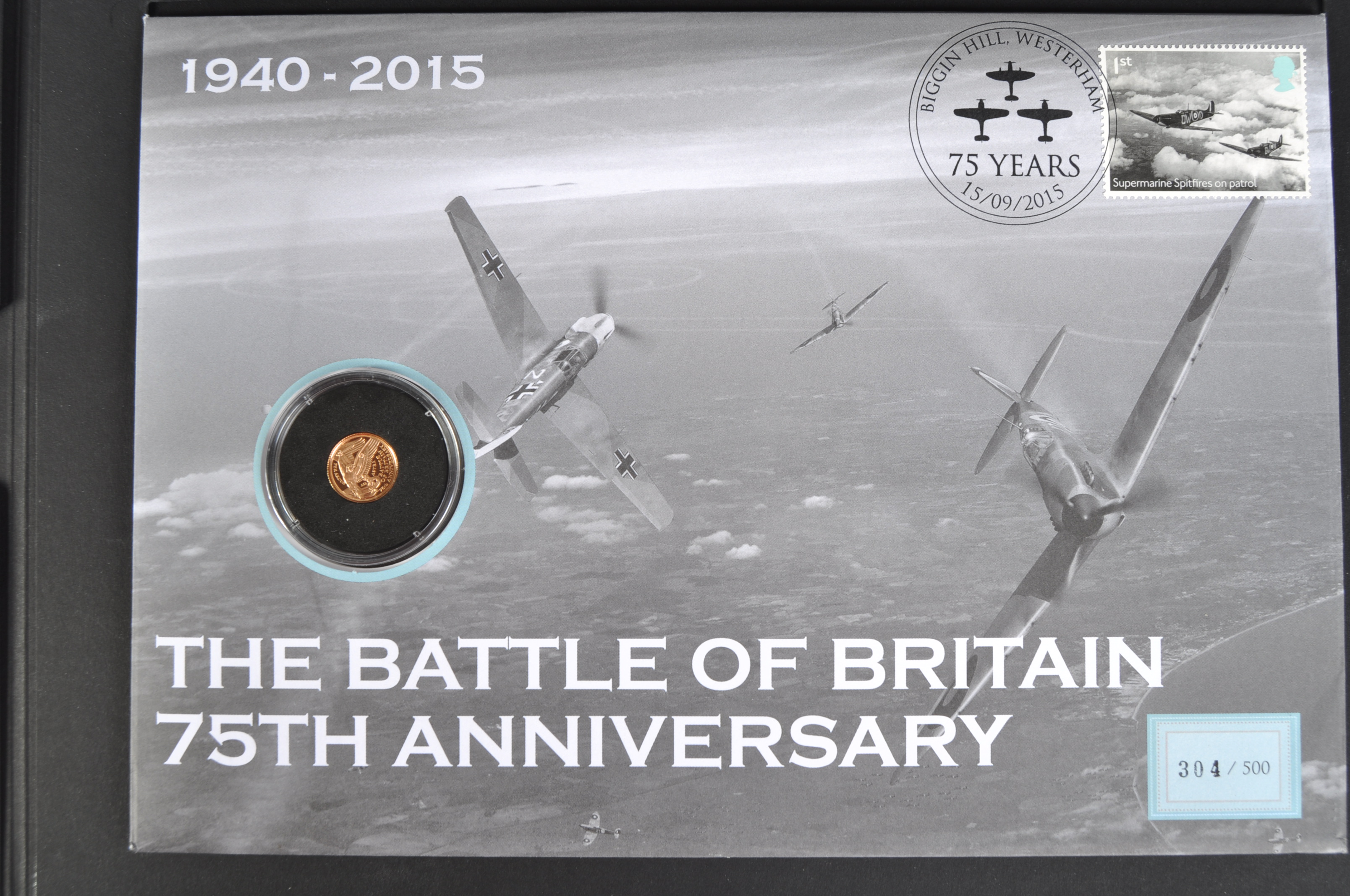 COINS / STAMPS - BATTLE OF BRITAIN 75TH ANNIVERSARY SOVEREIGN COVER - Image 5 of 5
