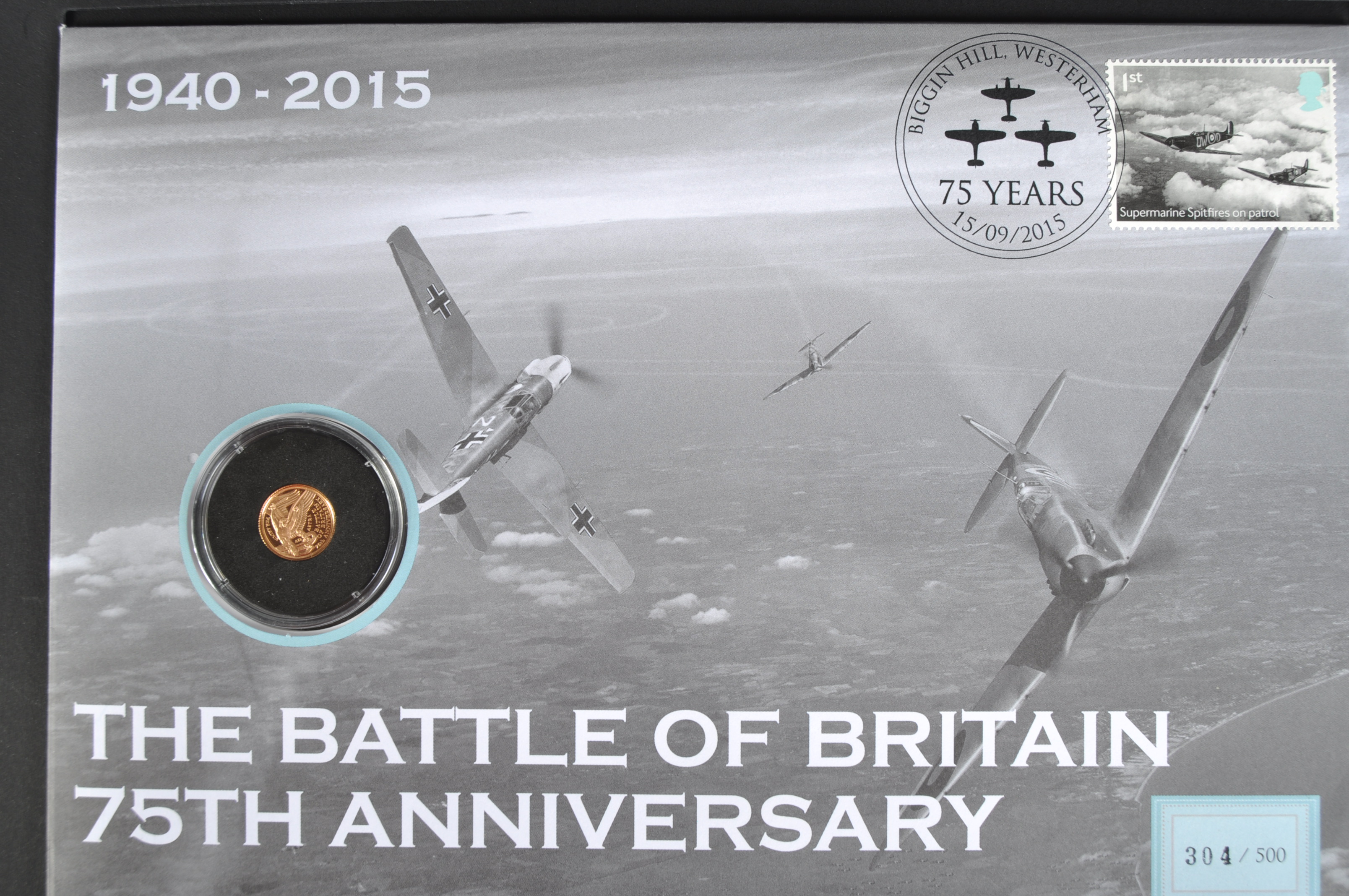 COINS / STAMPS - BATTLE OF BRITAIN 75TH ANNIVERSARY SOVEREIGN COVER - Image 4 of 5