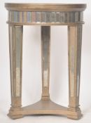 CONTEMPORARY HOLLYWOOD REGENCY MIRRORED LAMP TABLE