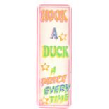HOOK A DUCK FAIRGROUND TICKET - HAND PAINTED SIGN