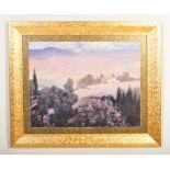 P. CRAIG - WATERCOLOUR PAINTING SET WITHIN A GILT FRAME