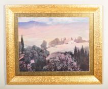 P. CRAIG - WATERCOLOUR PAINTING SET WITHIN A GILT FRAME