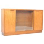 RETRO SCANDINAVIAN TEAK BOOKCASE DISPLAY CABINET