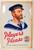 PLAYER'S PLEASE - LARGE AND IMPRESSIVE ENAMEL SIGN