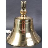 20TH CENTURY SOLID BRASS NAUTICAL SHIPS BELL