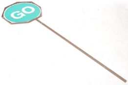 LOLLIPOP METAL STOP AND GO TRAFFIC ROAD SIGN