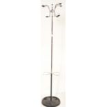 HAGO - MID CENTURY CHROME AND CAST IRON ATOMIC COAT STAND