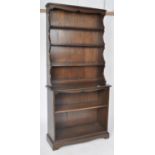 ERCOL - 20TH CENTURY ELM TWO PIECES WATERFALL BOOKCASE