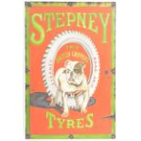 STEPNEY TYRES - ARTIST'S IMPRESSION OF AN ENAMEL SIGN