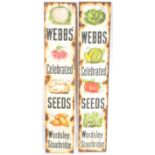 WEBBS' SEEDS - PAIR OF ARTISTS' ENAMEL SIGN IMPRESSIONS