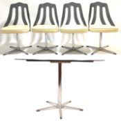 VIRTUE BROS - MID CENTURY DINING SUITE WITH LUCITE CHAIRS