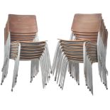 MATCHING SET OF 15 RETRO VINTAGE STACKING CHAIRS