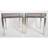 MATCHING PAIR OF CONTEMPORARY DESIGNER TABLES