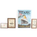 TITANIC - SELECTION OF REPRODUCTION ADVERTISING PIECES