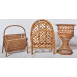 SELECTION OF RETRO MID CENTURY BAMBOO & RATTAN MAG RACKS