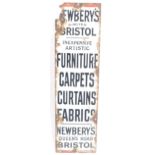 NEWBERY'S FURNITURE - VINTAGE ENAMEL ADVERTISING SIGN