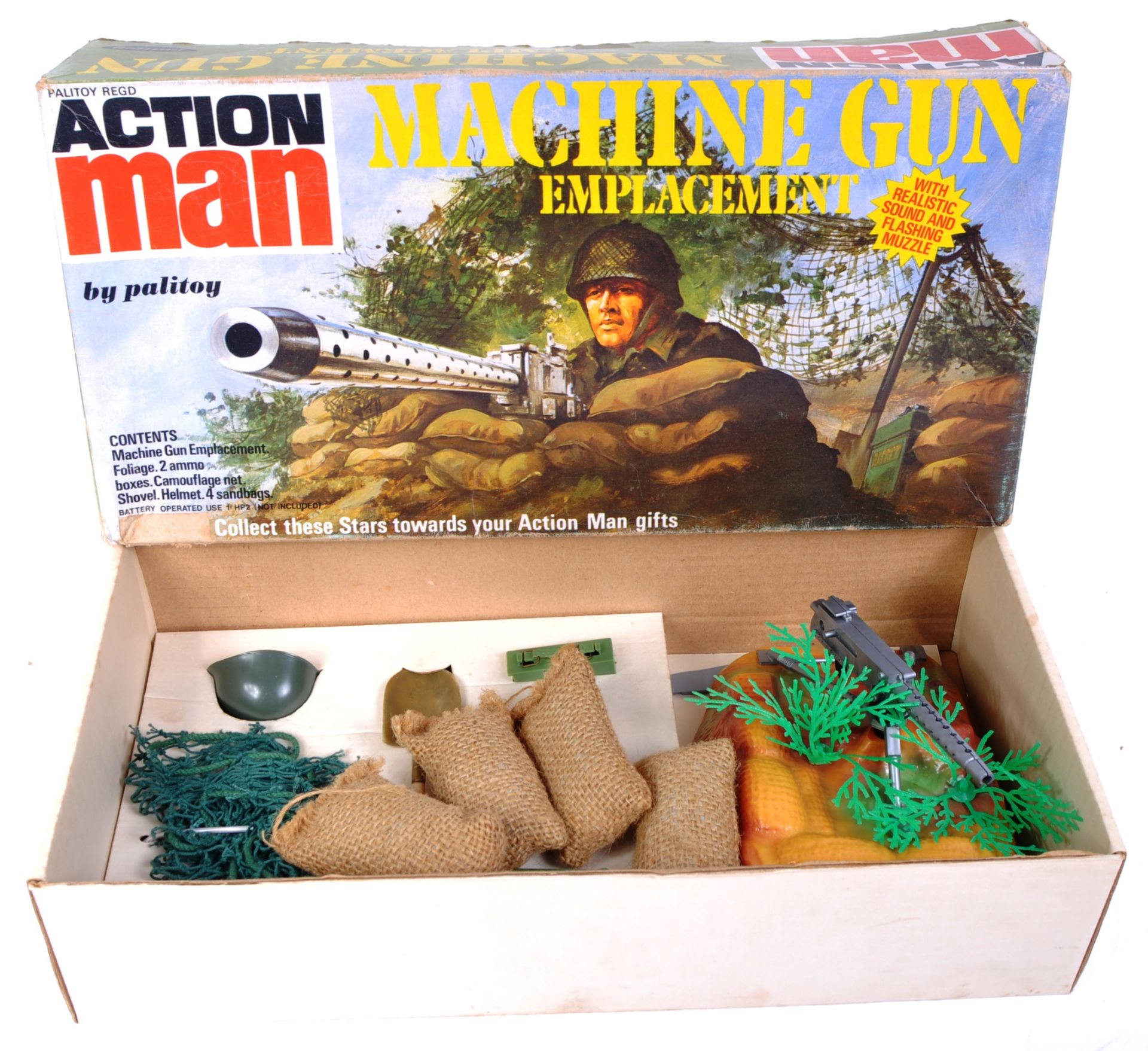 ACTION MAN - PALITOY - VINTAGE MACHINE GUN EMPLACEMENT PLAYSET