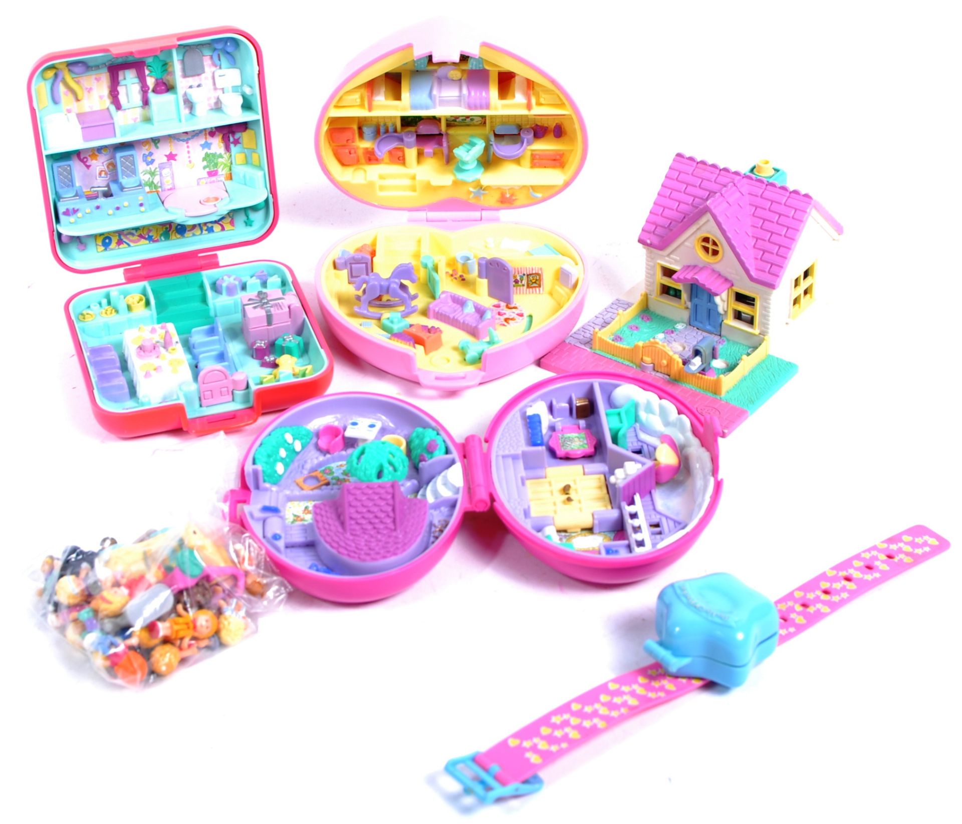 COLLLCTION OF VINTAGE BLUEBIRD POLLY POCKET PLAYSETS