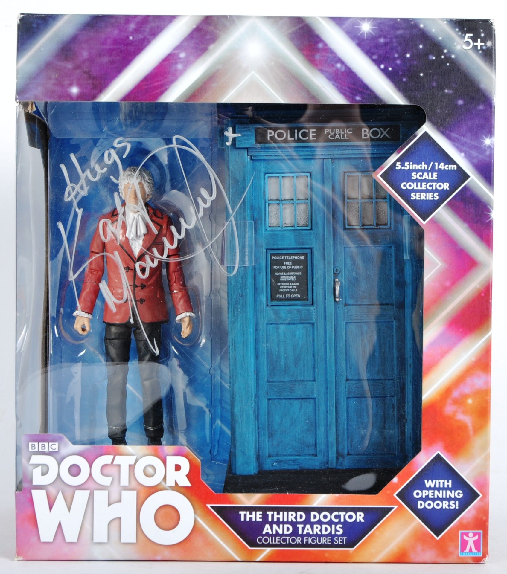 DOCTOR WHO - KATY MANNING (JO) - AUTOGRAPHED TARDIS ACTION FIGURE