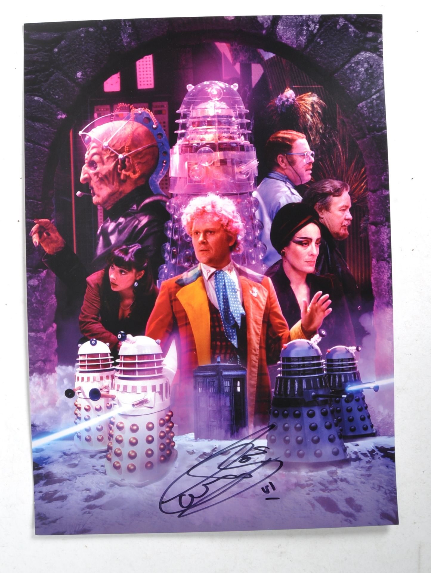 DOCTOR WHO - COLIN BAKER (SIXTH DR) - AUTOGRAPHED 16X12" POSTER - Image 3 of 3