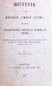 BOOK SOUVENIR OF THE BRISTOL CHESS CLUB