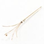 VINTAGE HALLMARKED 9CT GOLD SWIZZLE STICK