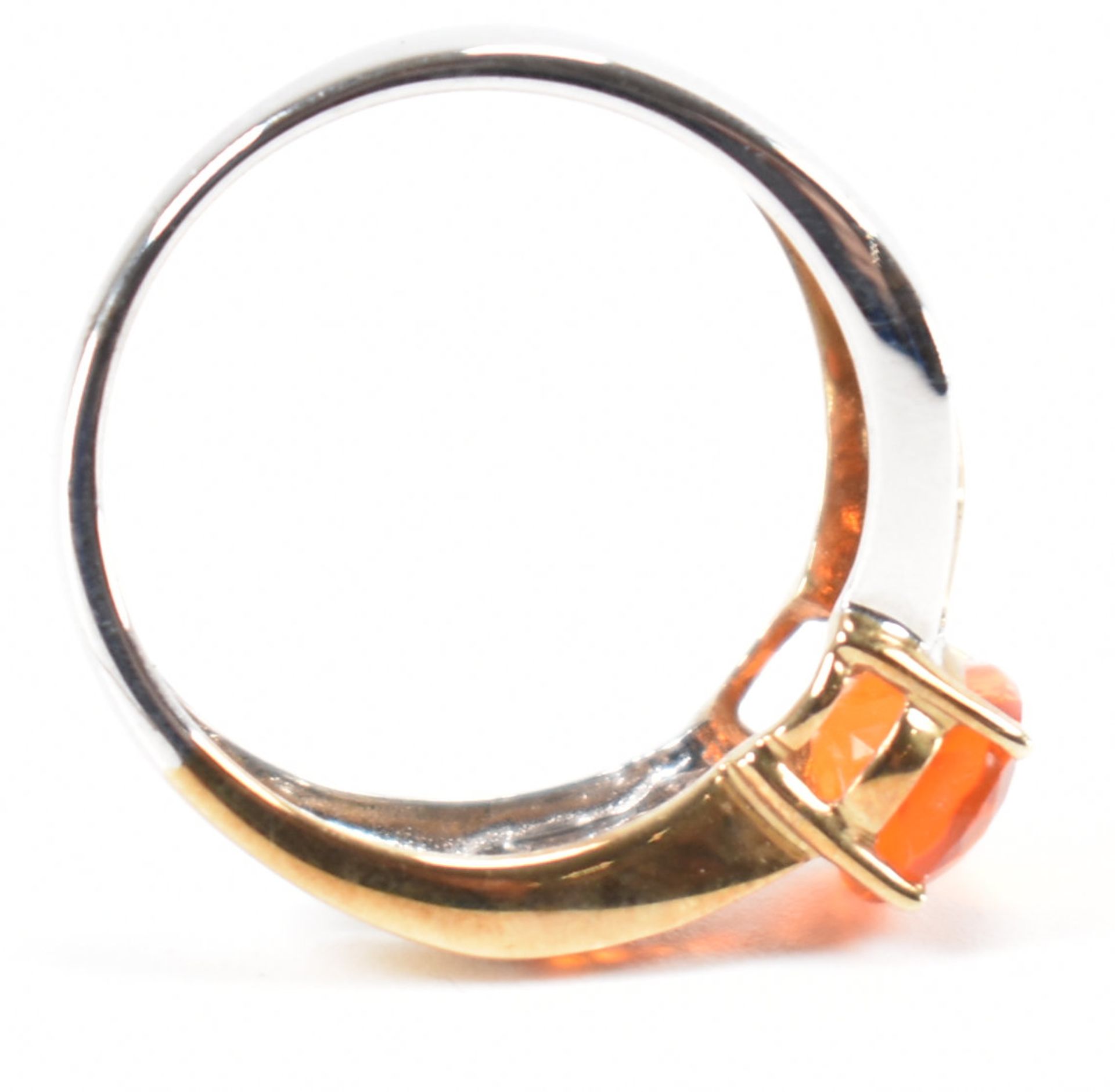 HALLMARKED 9CT GOLD FIRE OPAL RING - Image 8 of 9
