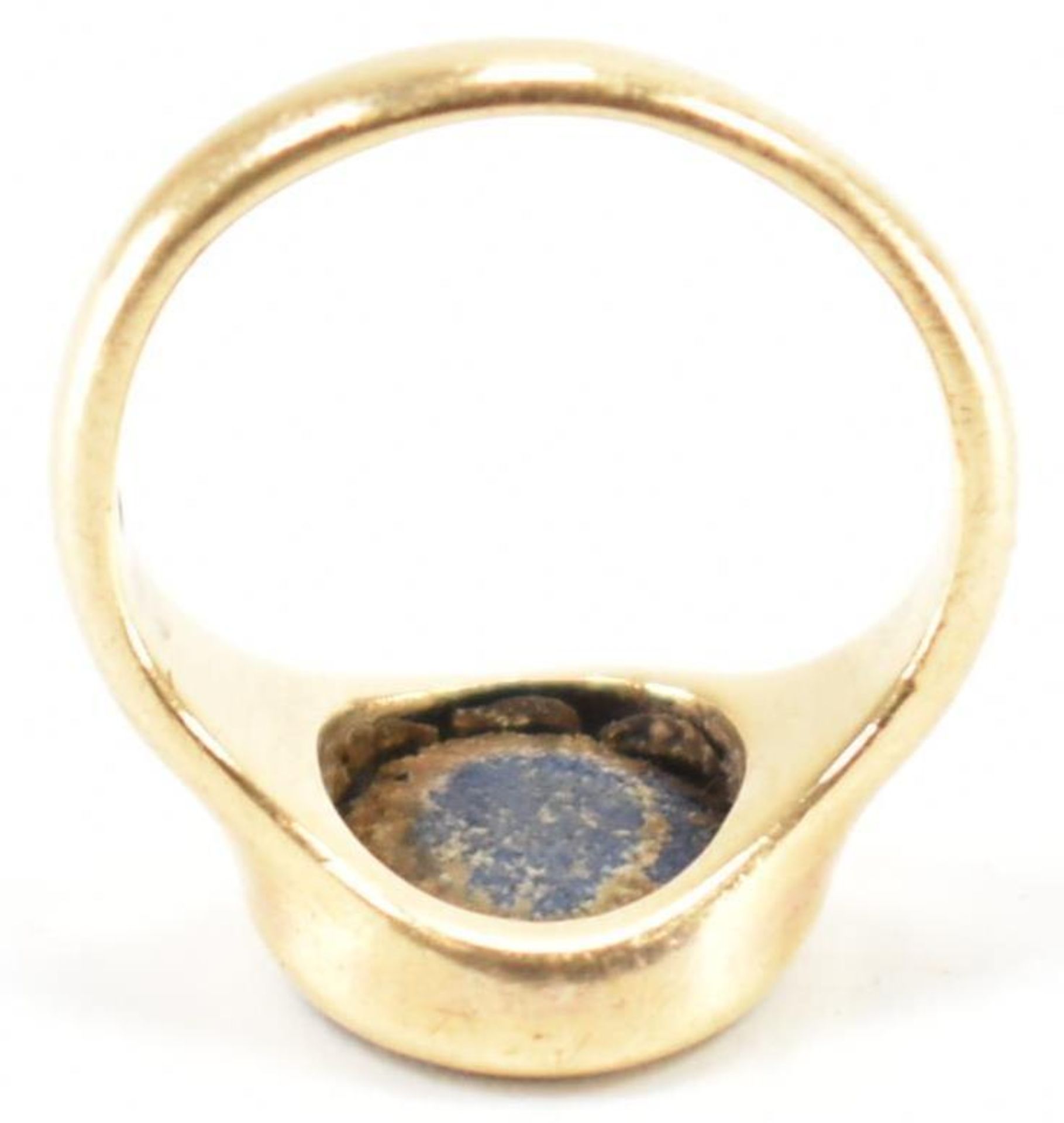 HALLMARKED 18CT LAPIS LAZULI SIGNET RING - Image 8 of 9