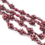 VINTAGE GARNET BEAD NECKLACE