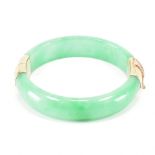 VINTAGE JADE & GOLD PLATED BANGLE